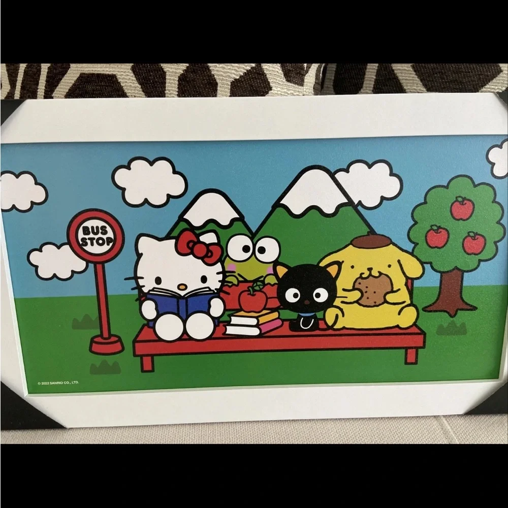 2022 Sanrio Hello Kitty Wall Sign Poster Bus Stop Kerropi Chococat Pompompurin
